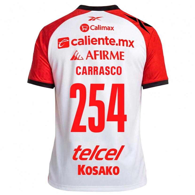 Danxen Męski Jonathan Carrasco #254 Biały Czarny Czerwony Wyjazdowa Koszulka 2026/27 Koszulki Klubowe