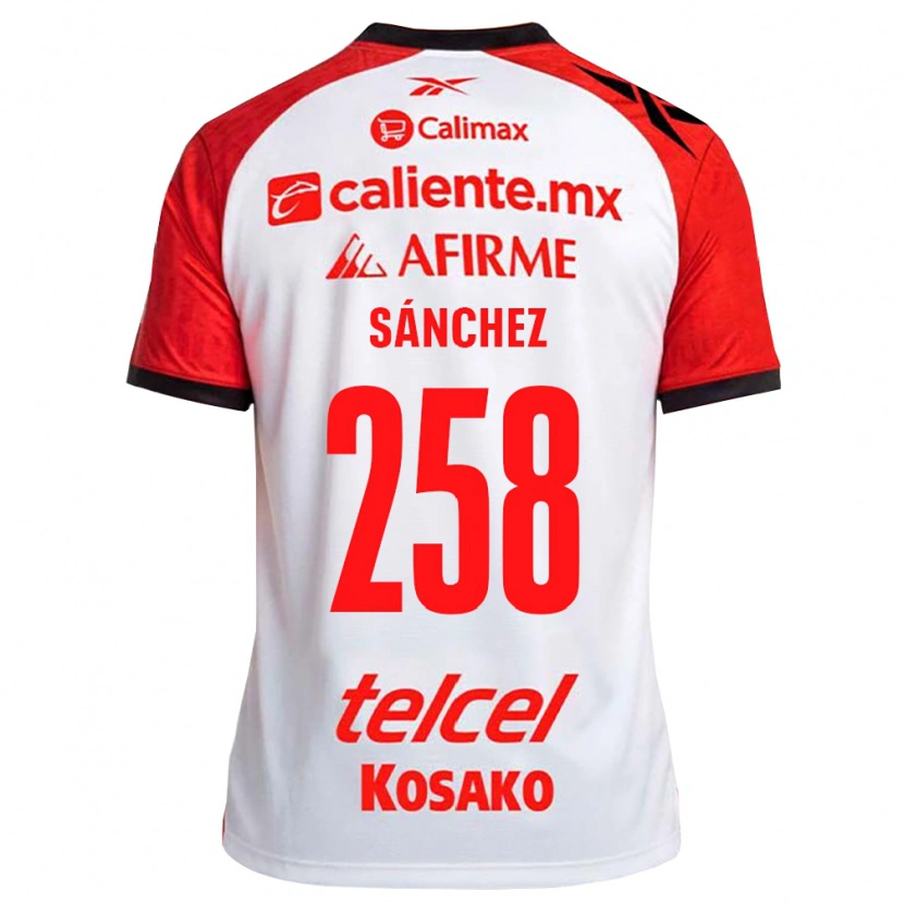 Danxen Męski Edgar Sánchez #258 Biały Czarny Czerwony Wyjazdowa Koszulka 2026/27 Koszulki Klubowe