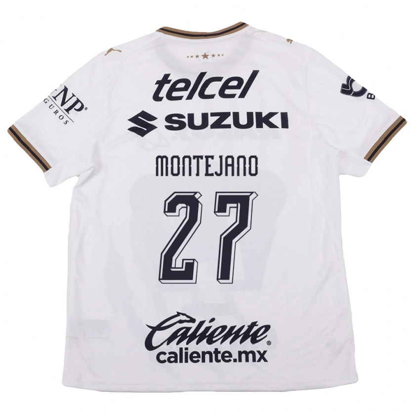 Danxen Męski Emanuel Montejano #27 Biały Czarny Brązowy Wyjazdowa Koszulka 2026/27 Koszulki Klubowe