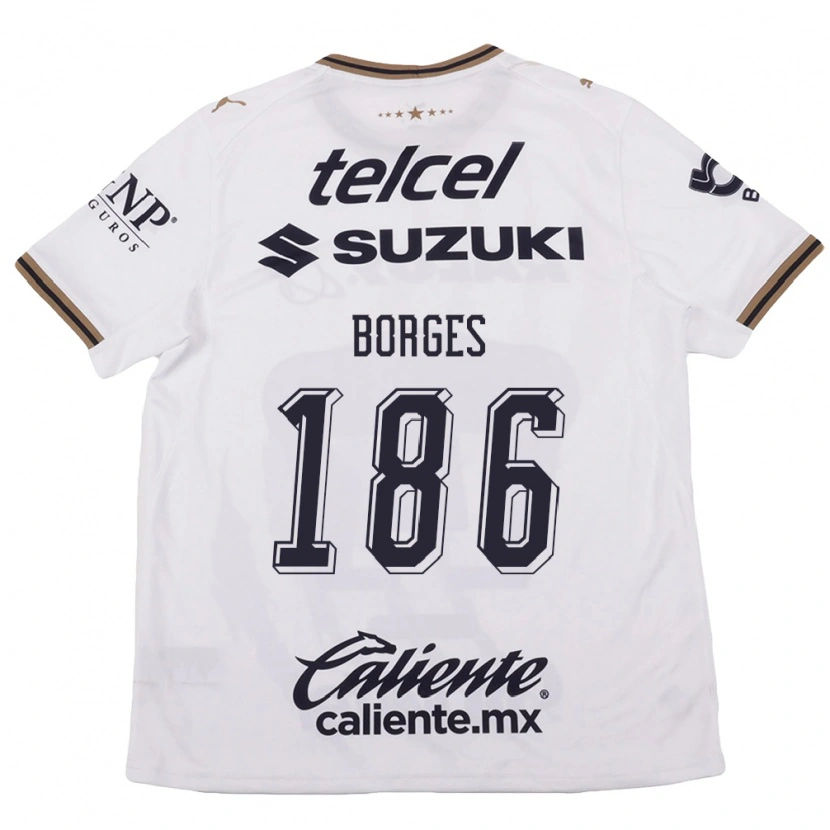 Danxen Męski Kevin Borges #186 Biały Czarny Brązowy Wyjazdowa Koszulka 2026/27 Koszulki Klubowe