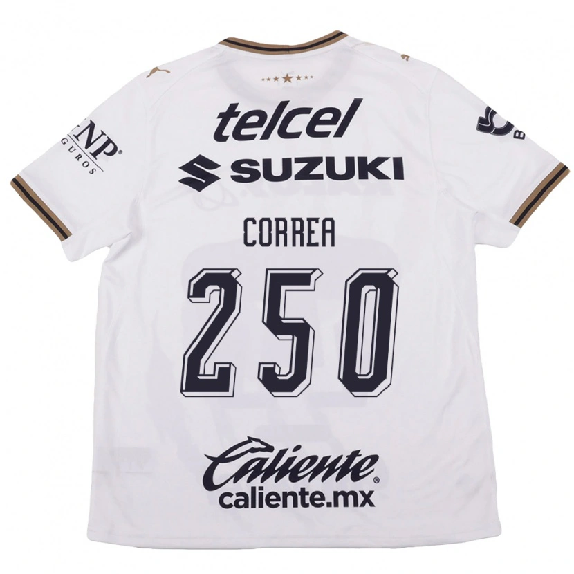 Danxen Męski Andrés Correa #250 Biały Czarny Brązowy Wyjazdowa Koszulka 2026/27 Koszulki Klubowe