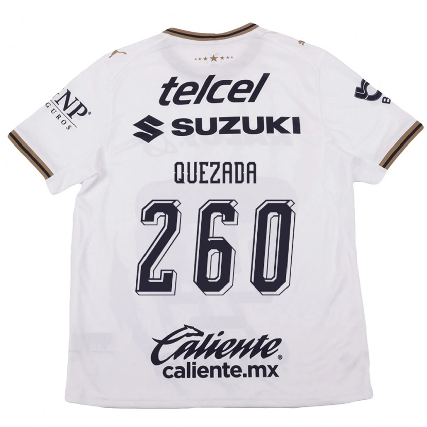 Danxen Męski Héctor Quezada #260 Biały Czarny Brązowy Wyjazdowa Koszulka 2026/27 Koszulki Klubowe