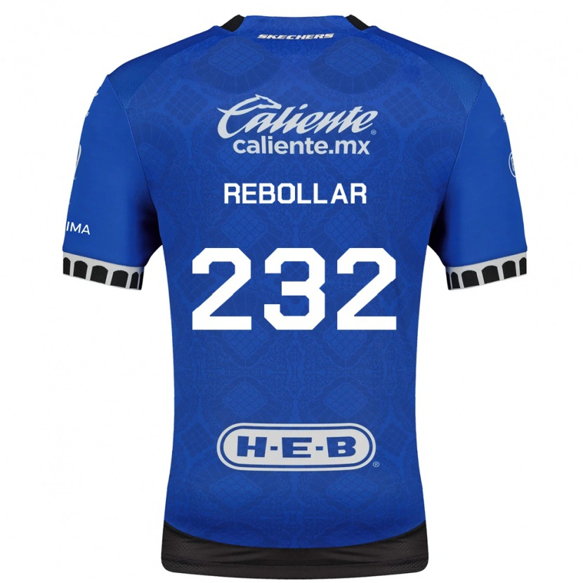 Danxen Męski Jonathan Rebollar #232 Królewski Niebieski Biały Czarny Wyjazdowa Koszulka 2026/27 Koszulki Klubowe