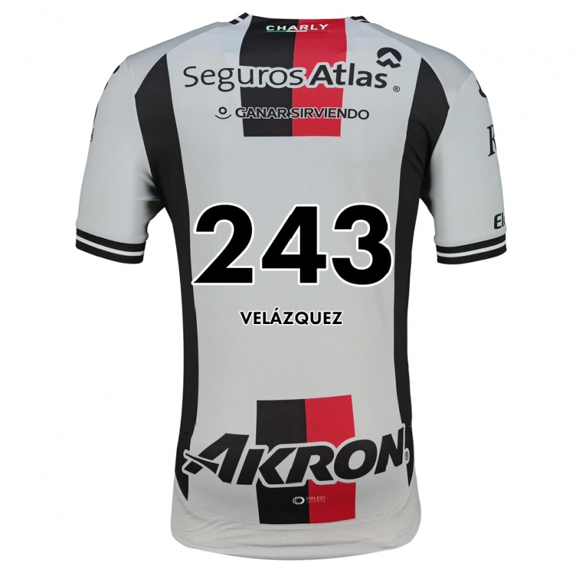 Danxen Męski Emilio Velázquez #243 Biały Czerwony Czarny Wyjazdowa Koszulka 2026/27 Koszulki Klubowe