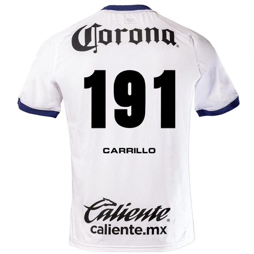 Danxen Męski Carlos Carrillo #191 Biały Niebieski Czarny Wyjazdowa Koszulka 2026/27 Koszulki Klubowe