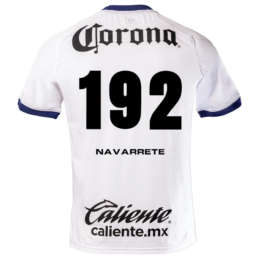 Danxen Męski Luis Navarrete #192 Biały Niebieski Czarny Wyjazdowa Koszulka 2026/27 Koszulki Klubowe