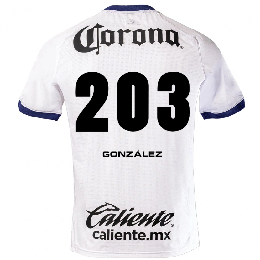 Danxen Męski Luis González #203 Biały Niebieski Czarny Wyjazdowa Koszulka 2026/27 Koszulki Klubowe