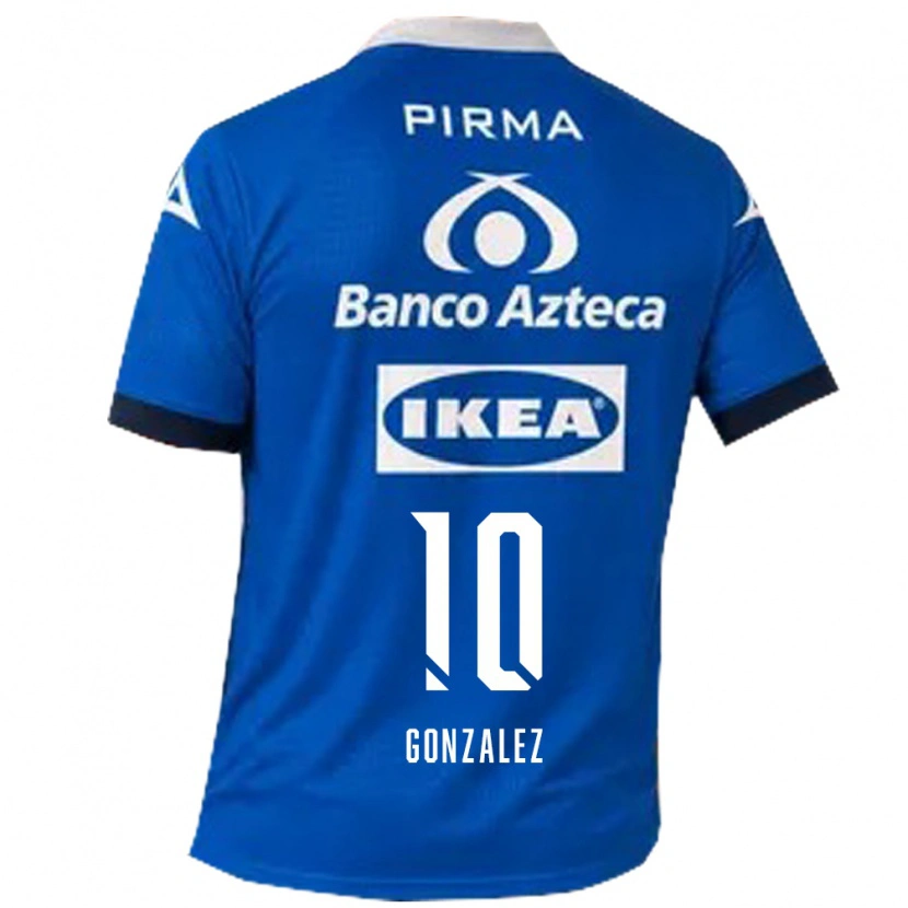 Danxen Męski Jair Gonzalez #10 Niebieski Biały Wyjazdowa Koszulka 2026/27 Koszulki Klubowe