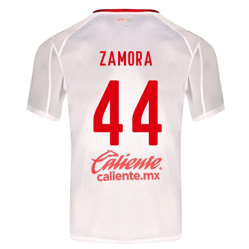 Danxen Męski Saúl Zamora #44 Biały Zielony Czerwony Wyjazdowa Koszulka 2026/27 Koszulki Klubowe