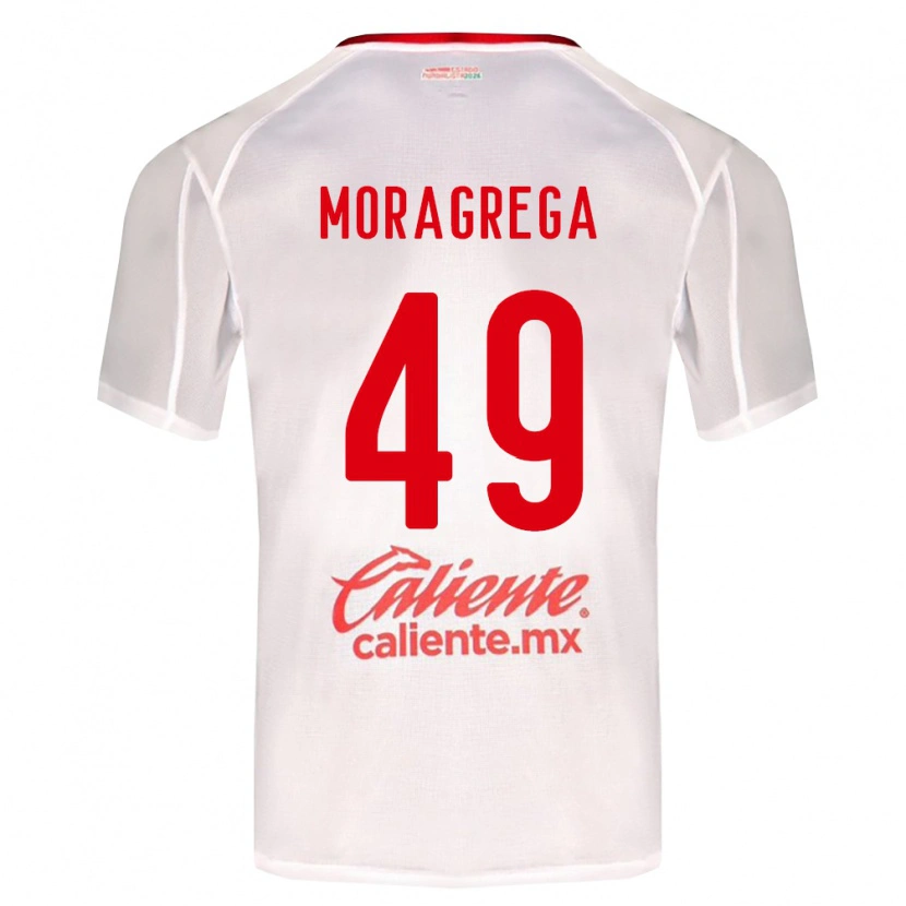 Danxen Męski Vladimir Moragrega #49 Biały Zielony Czerwony Wyjazdowa Koszulka 2026/27 Koszulki Klubowe