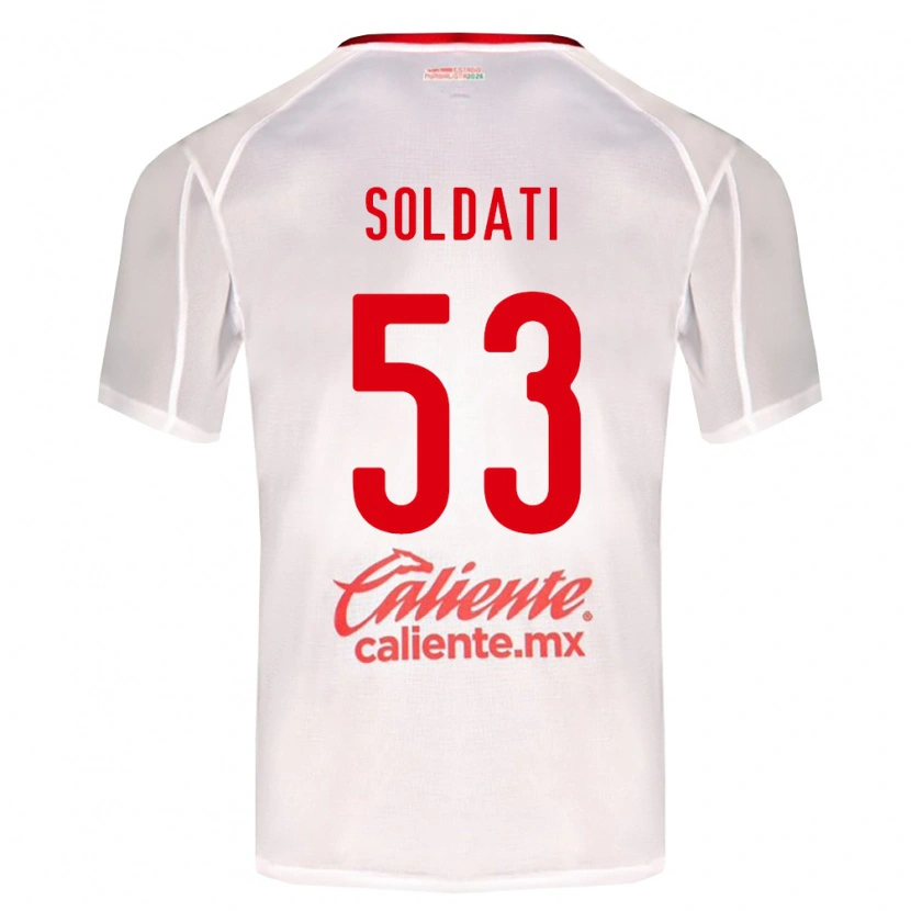 Danxen Męski Carlo Soldati #53 Biały Zielony Czerwony Wyjazdowa Koszulka 2026/27 Koszulki Klubowe