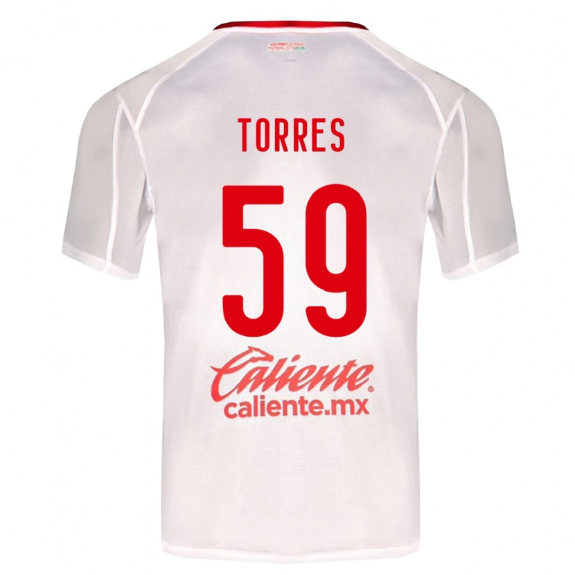 Danxen Męski Christian Torres #59 Biały Zielony Czerwony Wyjazdowa Koszulka 2026/27 Koszulki Klubowe