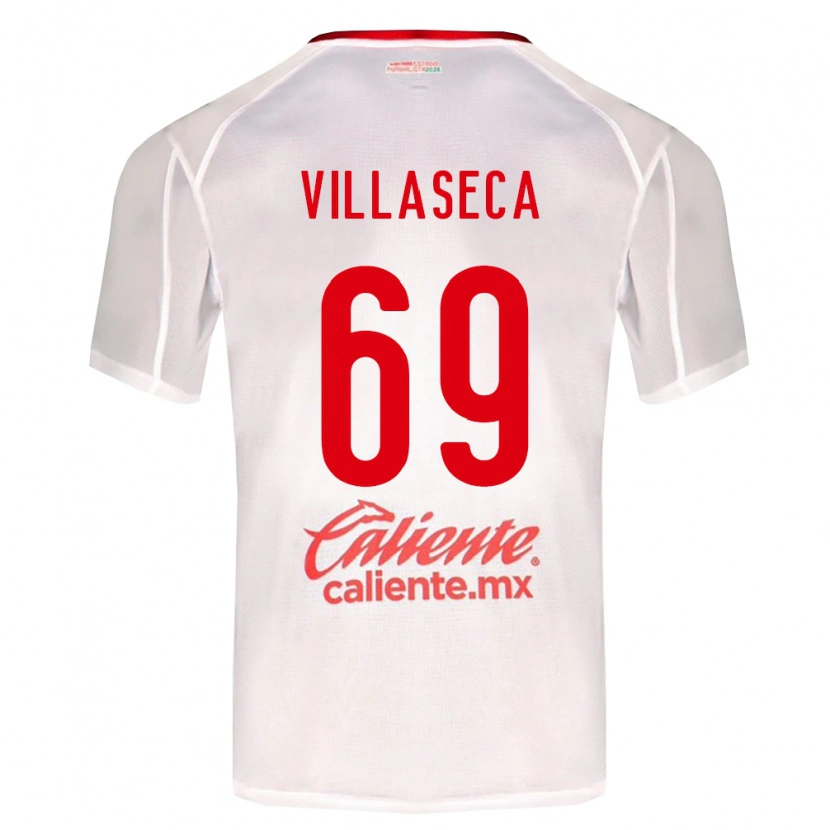 Danxen Męski Daniel Villaseca #69 Biały Zielony Czerwony Wyjazdowa Koszulka 2026/27 Koszulki Klubowe