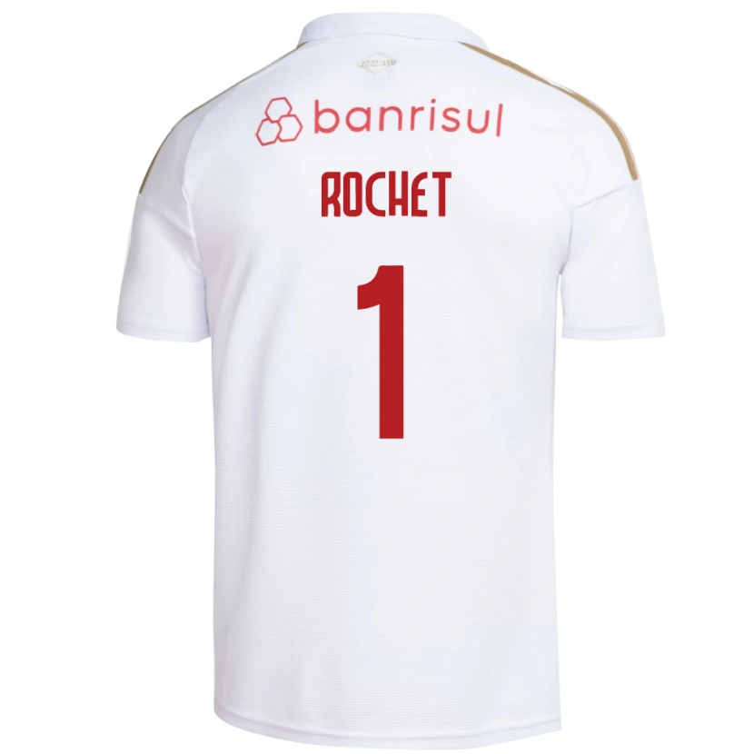 Danxen Męski Sergio Rochet #1 Biały Czerwony Wyjazdowa Koszulka 2026/27 Koszulki Klubowe