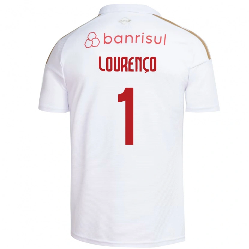 Danxen Męski Arthur Lourenço #1 Biały Czerwony Wyjazdowa Koszulka 2026/27 Koszulki Klubowe