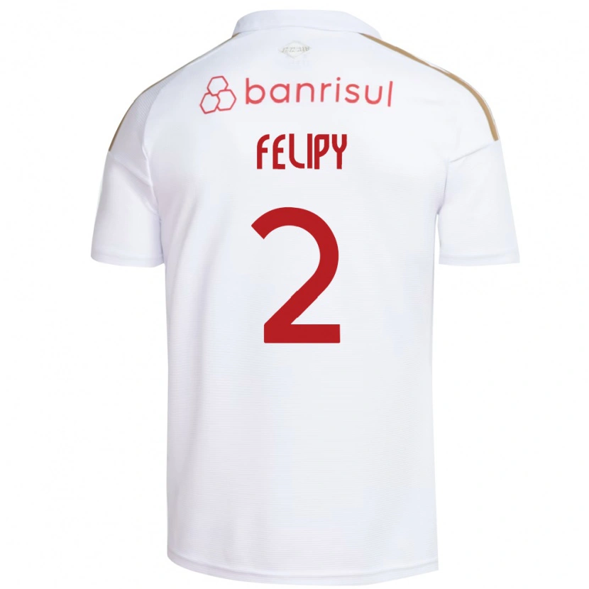 Danxen Męski Luis Felipy #2 Biały Czerwony Wyjazdowa Koszulka 2026/27 Koszulki Klubowe