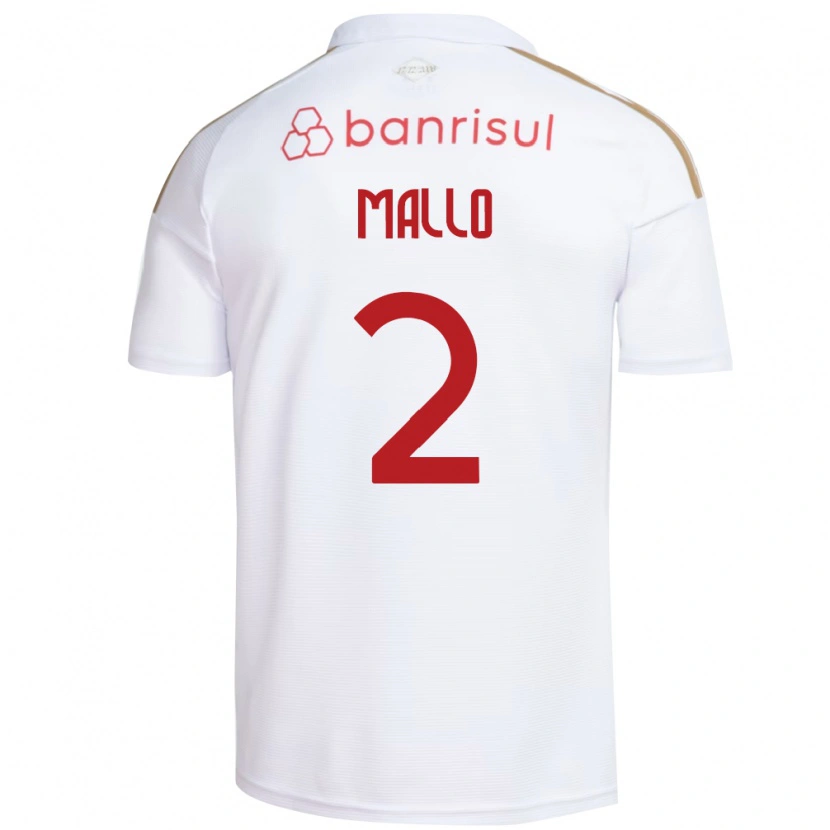 Danxen Męski Hugo Mallo #2 Biały Czerwony Wyjazdowa Koszulka 2026/27 Koszulki Klubowe