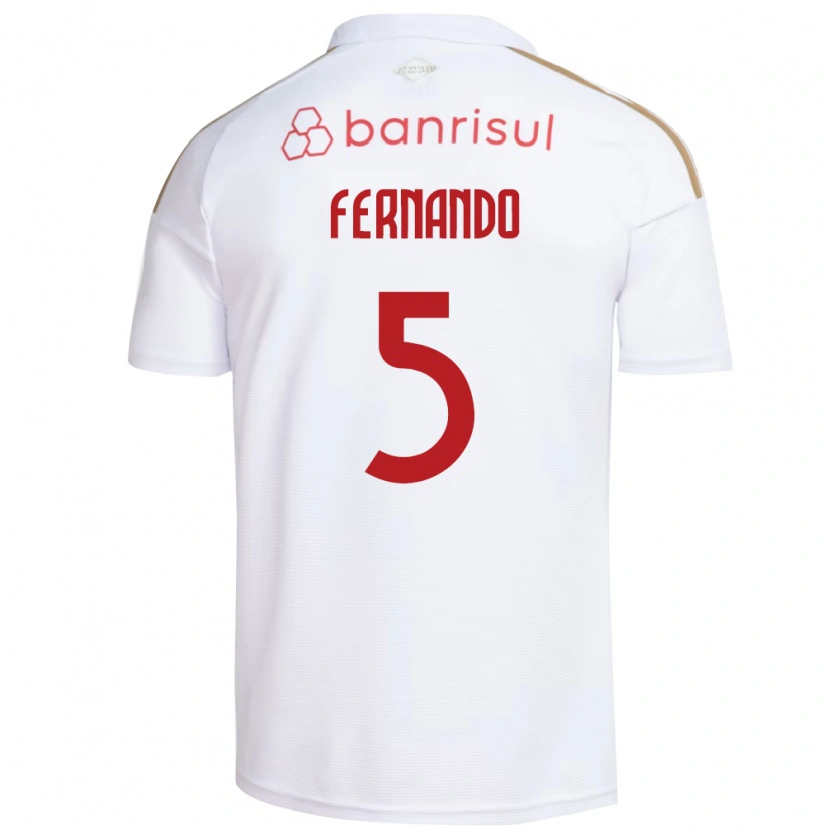 Danxen Męski Fernando #5 Biały Czerwony Wyjazdowa Koszulka 2026/27 Koszulki Klubowe