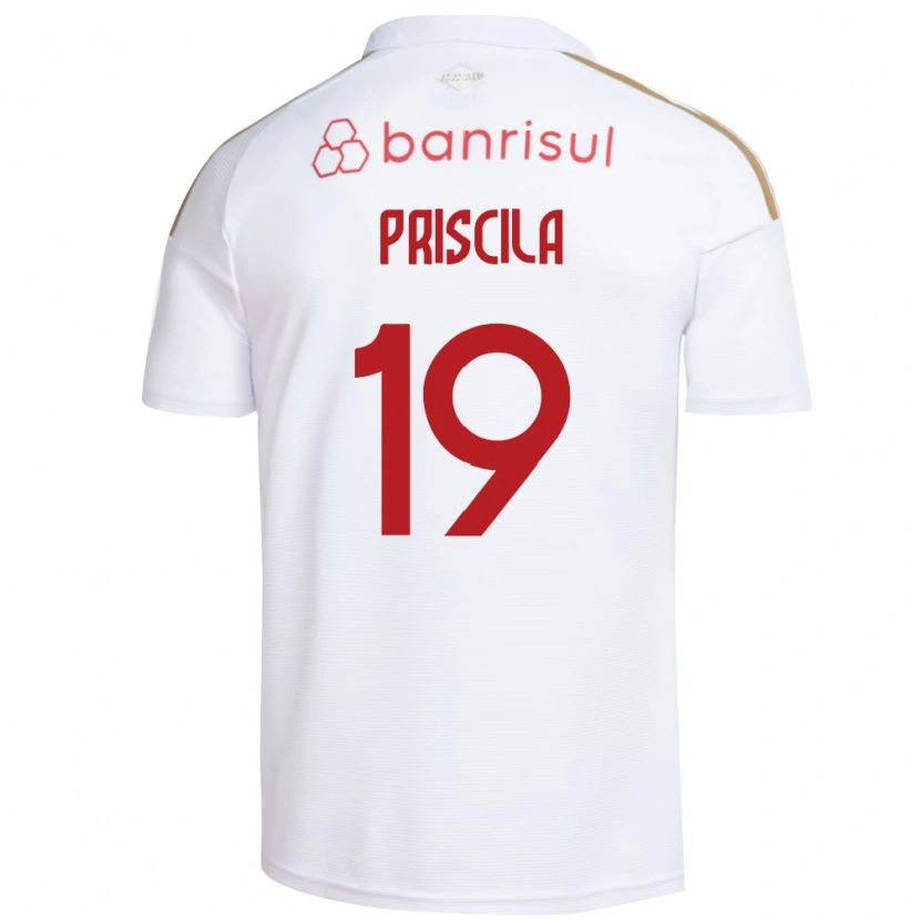 Danxen Męski Priscila #19 Biały Czerwony Wyjazdowa Koszulka 2026/27 Koszulki Klubowe