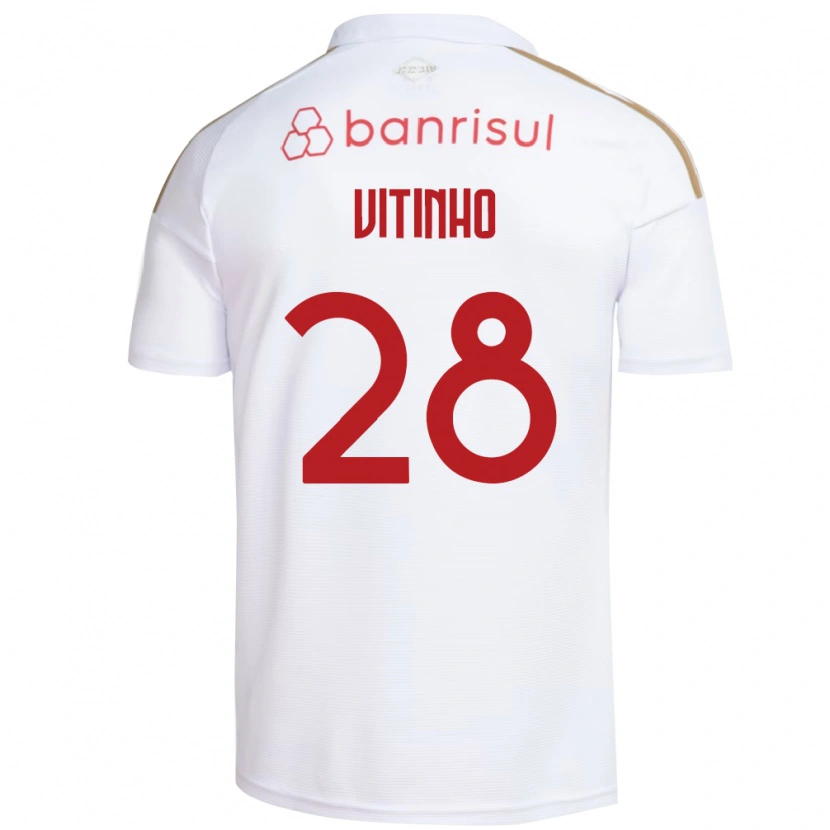 Danxen Męski Vitinho #28 Biały Czerwony Wyjazdowa Koszulka 2026/27 Koszulki Klubowe