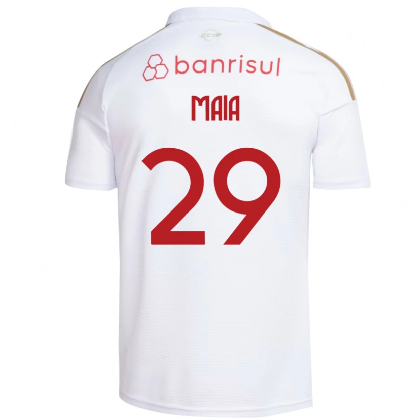Danxen Męski Thiago Maia #29 Biały Czerwony Wyjazdowa Koszulka 2026/27 Koszulki Klubowe