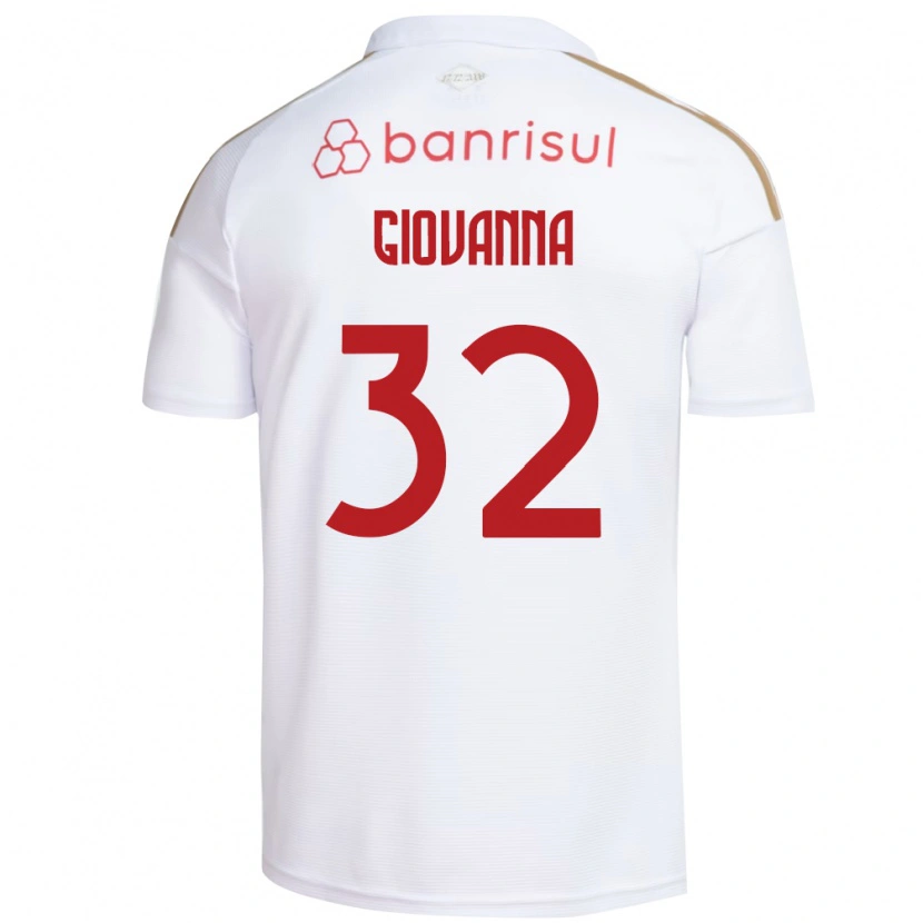 Danxen Męski Giulia Giovanna #32 Biały Czerwony Wyjazdowa Koszulka 2026/27 Koszulki Klubowe