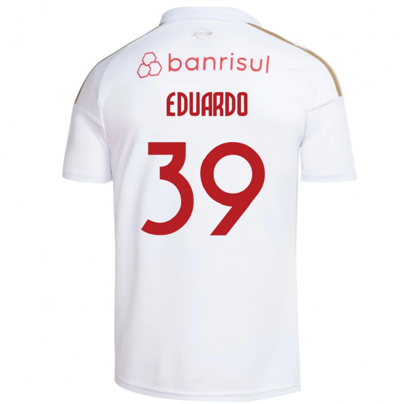 Danxen Męski Carlos Eduardo #39 Biały Czerwony Wyjazdowa Koszulka 2026/27 Koszulki Klubowe