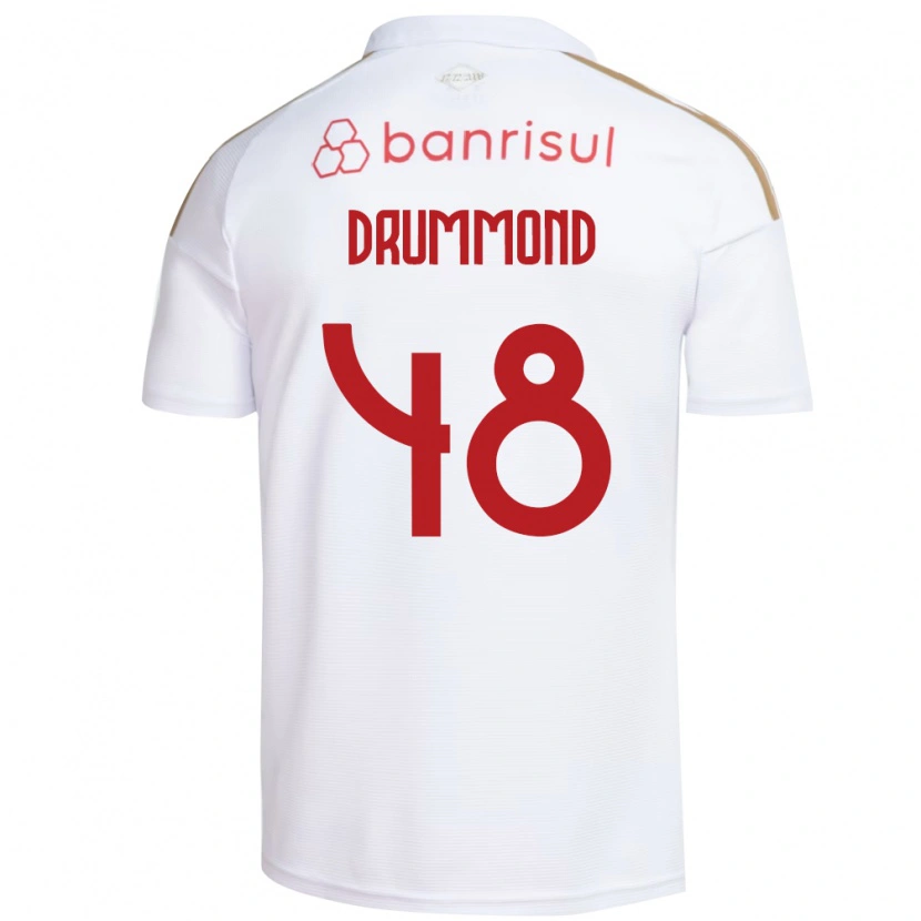 Danxen Męski Lucca Drummond #48 Biały Czerwony Wyjazdowa Koszulka 2026/27 Koszulki Klubowe