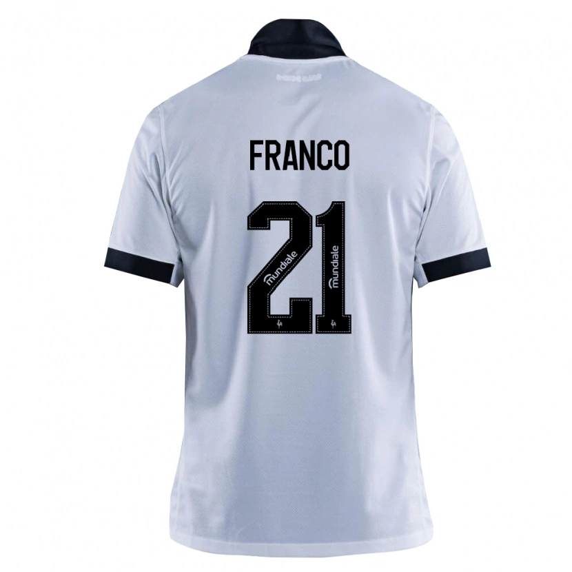Danxen Męski Alan Franco #21 Czarny Biały Wyjazdowa Koszulka 2026/27 Koszulki Klubowe