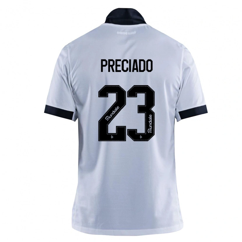 Danxen Męski Angelo Preciado #23 Czarny Biały Wyjazdowa Koszulka 2026/27 Koszulki Klubowe