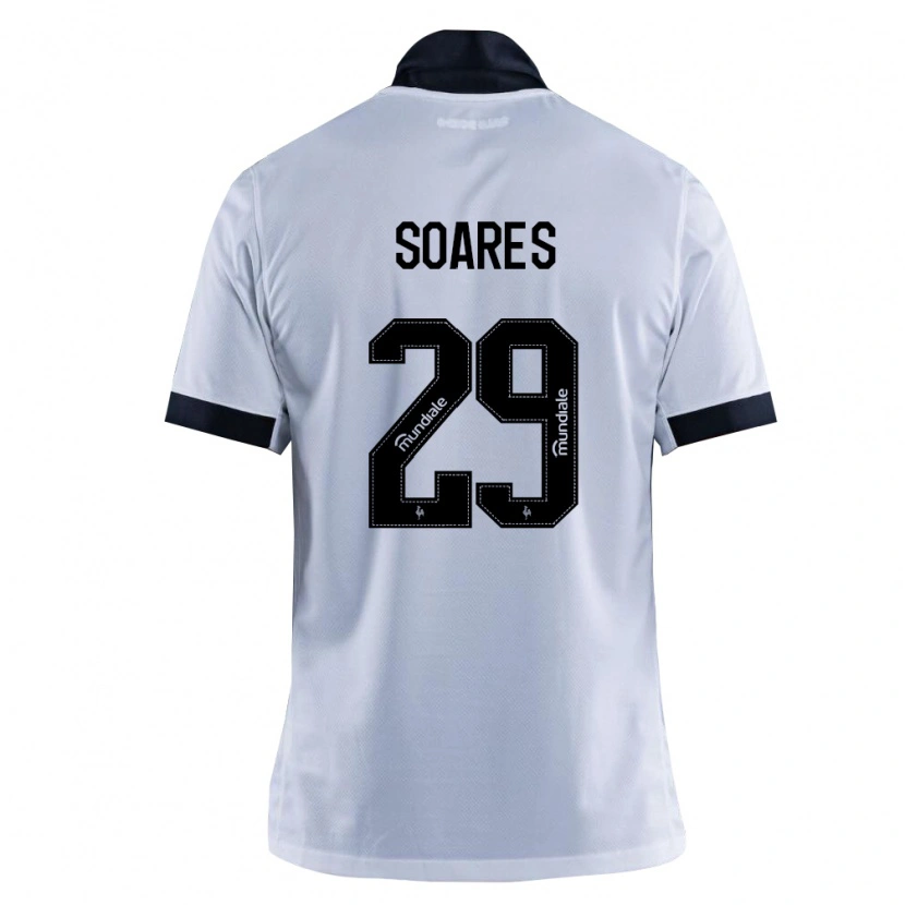 Danxen Męski Cauã Soares #29 Czarny Biały Wyjazdowa Koszulka 2026/27 Koszulki Klubowe