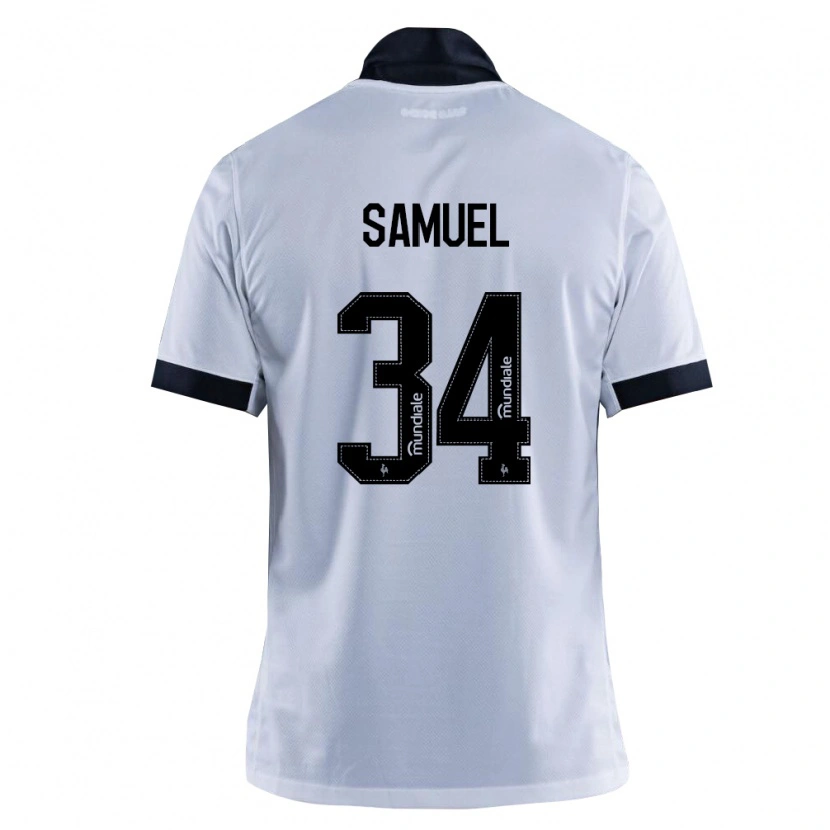 Danxen Męski Samuel Lima Barros #34 Czarny Biały Wyjazdowa Koszulka 2026/27 Koszulki Klubowe
