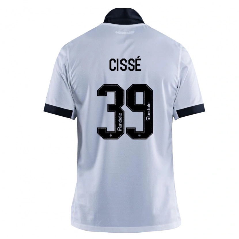 Danxen Męski Mamady Cissé #39 Czarny Biały Wyjazdowa Koszulka 2026/27 Koszulki Klubowe