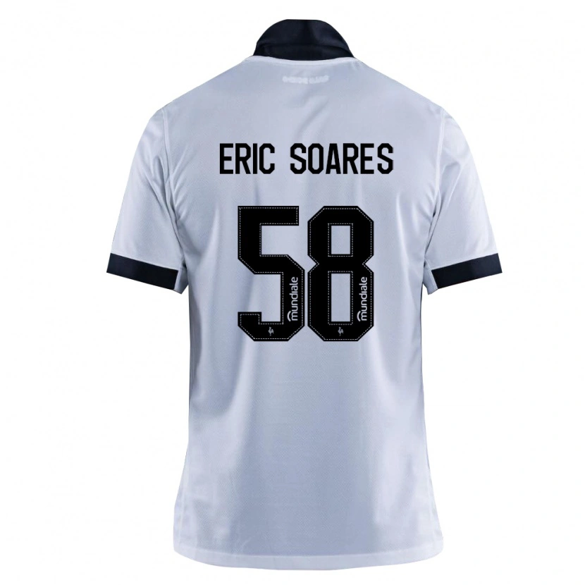 Danxen Męski Eric Soares #58 Czarny Biały Wyjazdowa Koszulka 2026/27 Koszulki Klubowe