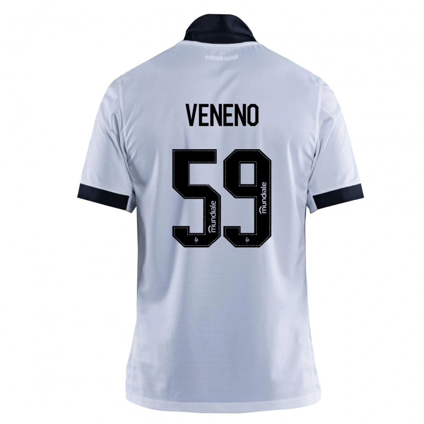 Danxen Męski Gabriel Veneno #59 Czarny Biały Wyjazdowa Koszulka 2026/27 Koszulki Klubowe