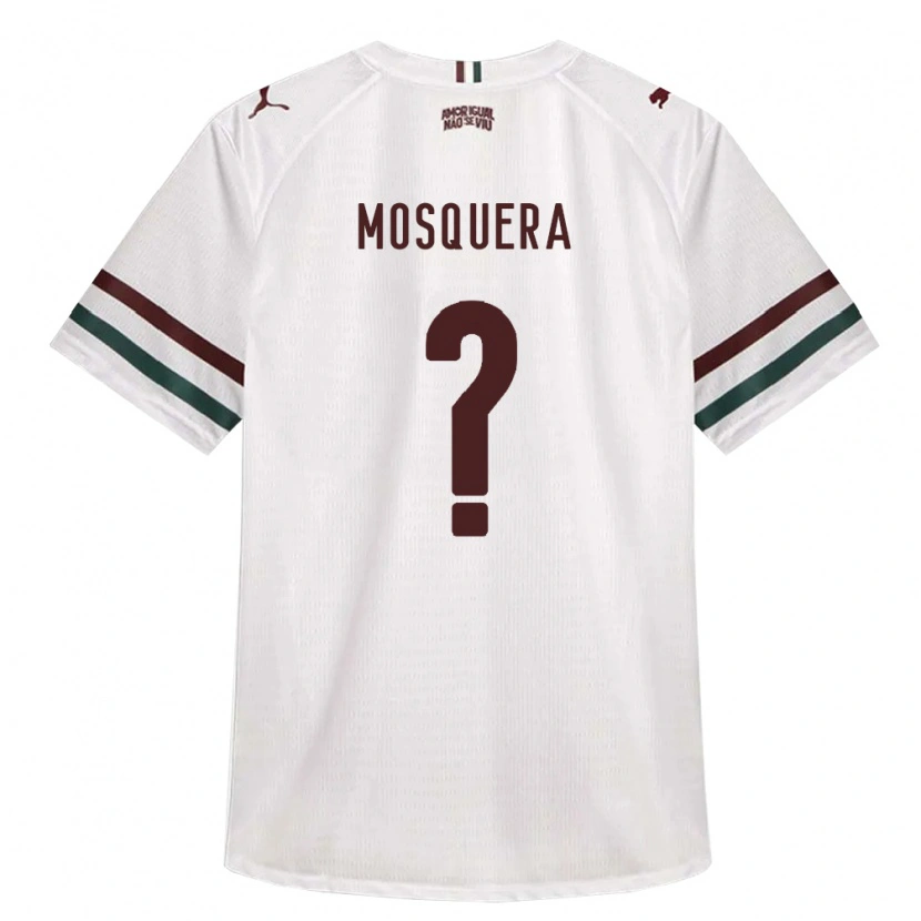 Danxen Męski Yuleiver Mosquera #0 Biały Zielony Burgundia Wyjazdowa Koszulka 2026/27 Koszulki Klubowe