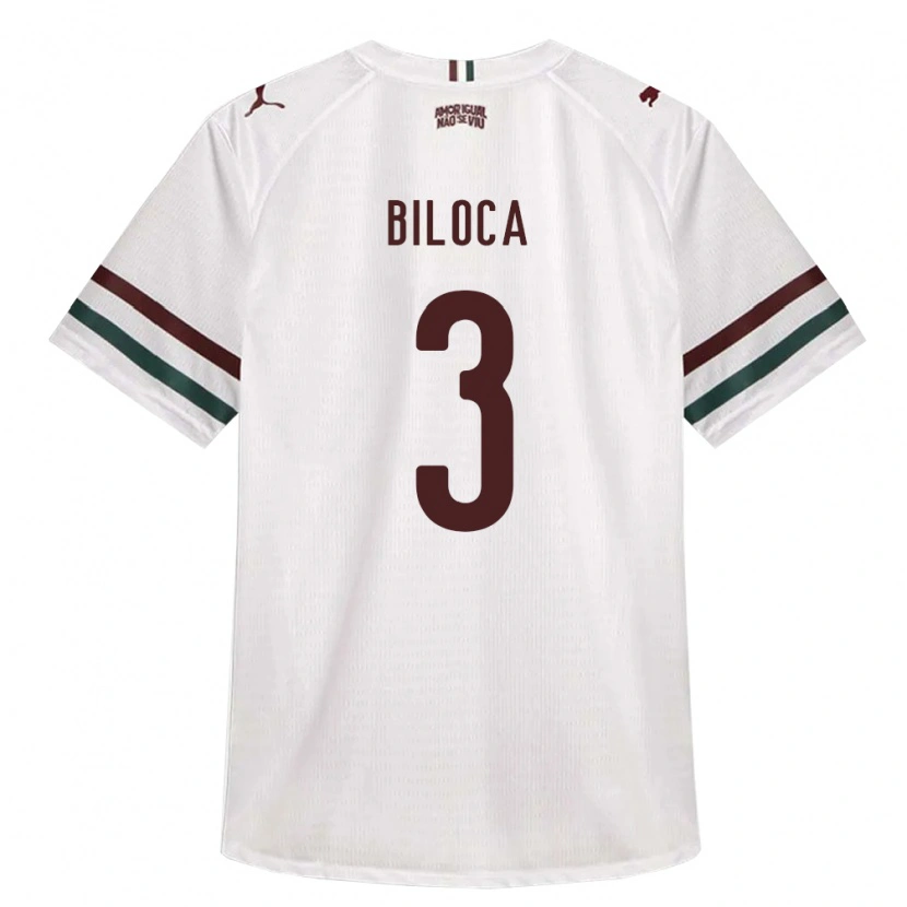Danxen Męski Gabriel Biloca #3 Biały Zielony Burgundia Wyjazdowa Koszulka 2026/27 Koszulki Klubowe