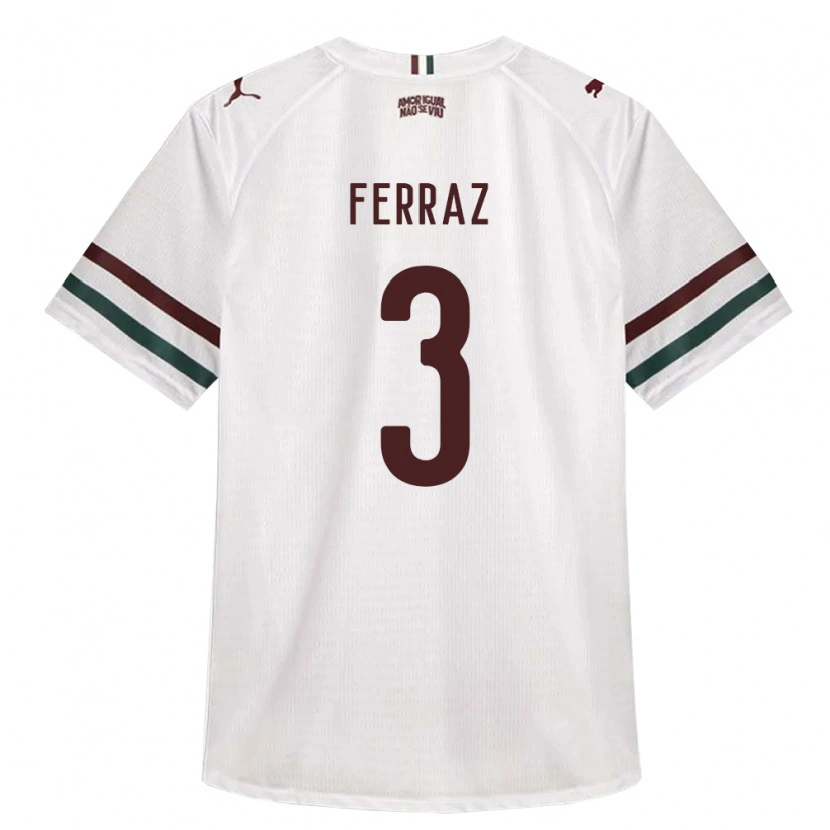 Danxen Męski Matheus Ferraz #3 Biały Zielony Burgundia Wyjazdowa Koszulka 2026/27 Koszulki Klubowe