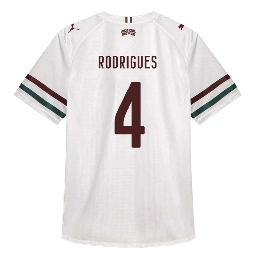 Danxen Męski Nath Rodrigues #4 Biały Zielony Burgundia Wyjazdowa Koszulka 2026/27 Koszulki Klubowe