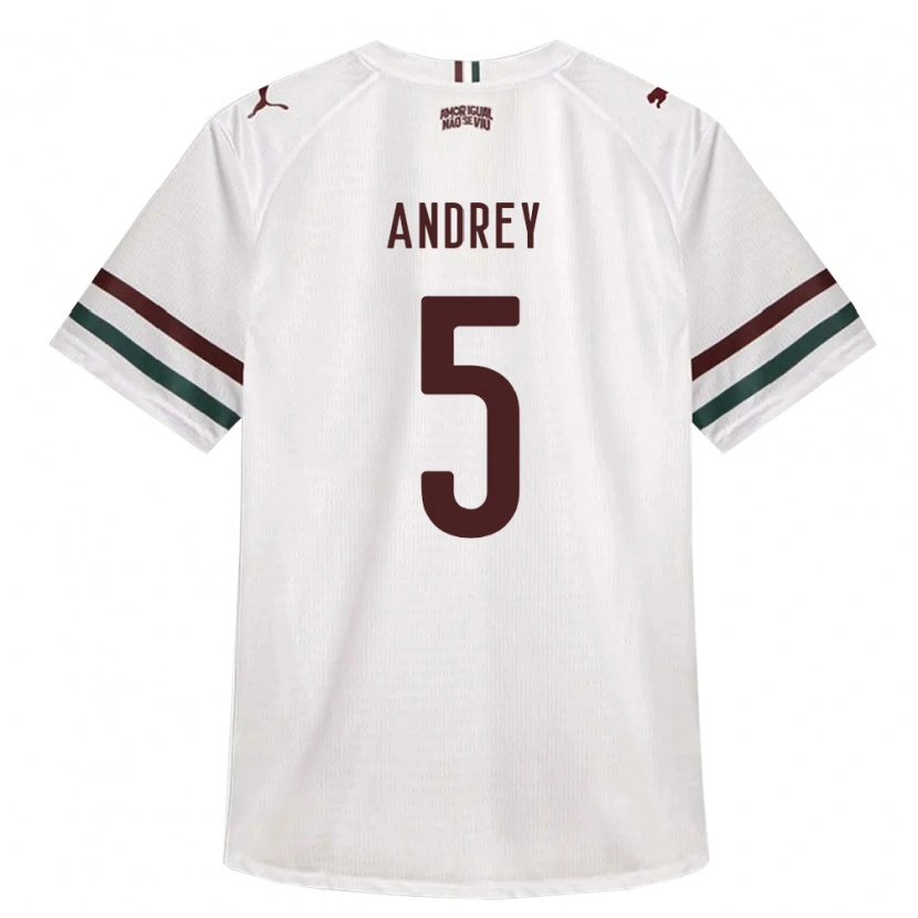Danxen Męski Andrey Oliveira Carneiro #5 Biały Zielony Burgundia Wyjazdowa Koszulka 2026/27 Koszulki Klubowe