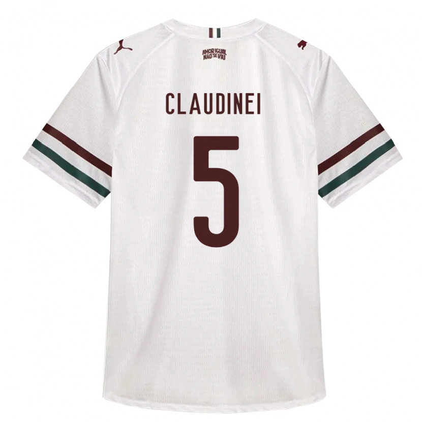 Danxen Męski Claudinei Junio De Souza #5 Biały Zielony Burgundia Wyjazdowa Koszulka 2026/27 Koszulki Klubowe