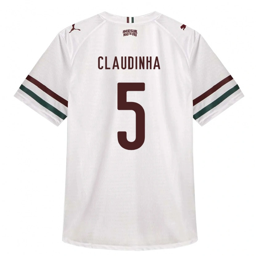 Danxen Męski Claudinha #5 Biały Zielony Burgundia Wyjazdowa Koszulka 2026/27 Koszulki Klubowe