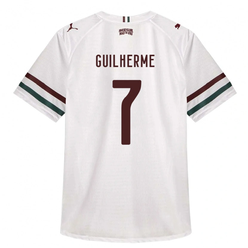 Danxen Męski Luiz Guilherme #7 Biały Zielony Burgundia Wyjazdowa Koszulka 2026/27 Koszulki Klubowe