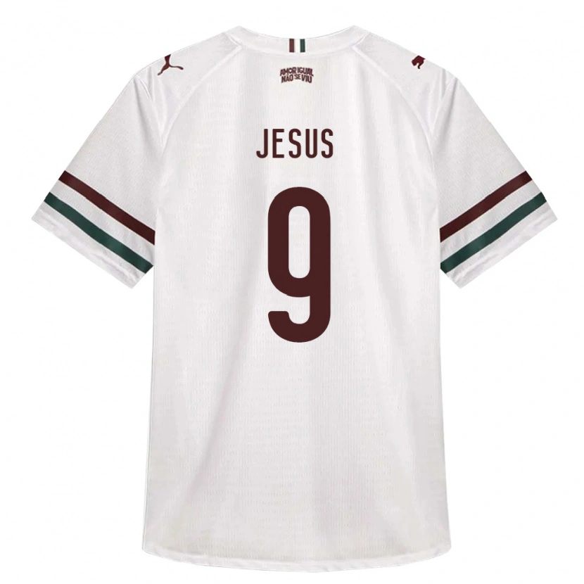 Danxen Męski Kauan Jesus #9 Biały Zielony Burgundia Wyjazdowa Koszulka 2026/27 Koszulki Klubowe