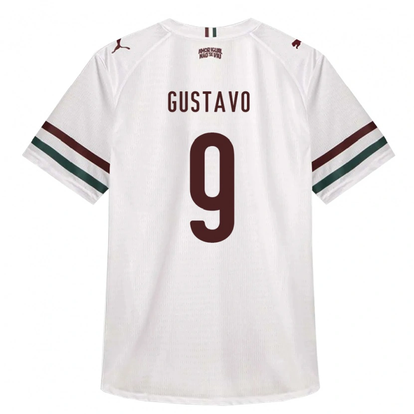 Danxen Męski Gustavo Teodoro Santos Da Silva #9 Biały Zielony Burgundia Wyjazdowa Koszulka 2026/27 Koszulki Klubowe
