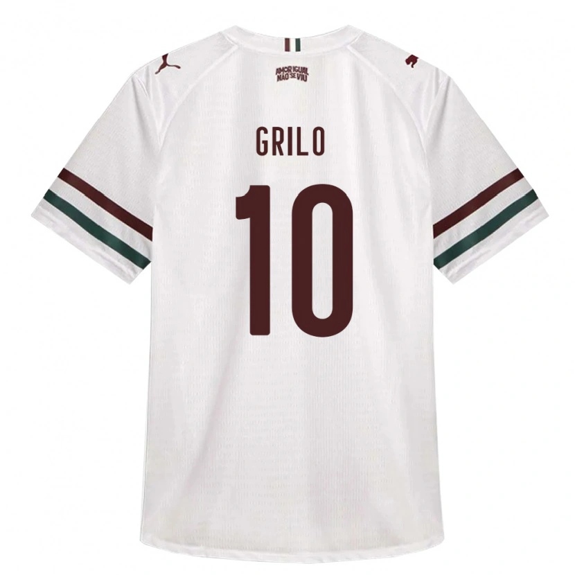 Danxen Męski João Grilo #10 Biały Zielony Burgundia Wyjazdowa Koszulka 2026/27 Koszulki Klubowe