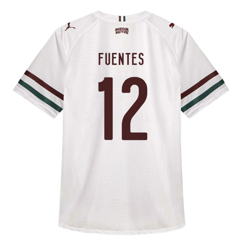 Danxen Męski Gabriel Fuentes #12 Biały Zielony Burgundia Wyjazdowa Koszulka 2026/27 Koszulki Klubowe