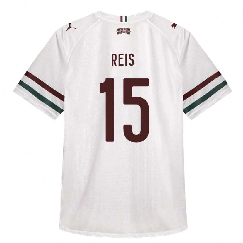 Danxen Męski Matheus Reis #15 Biały Zielony Burgundia Wyjazdowa Koszulka 2026/27 Koszulki Klubowe