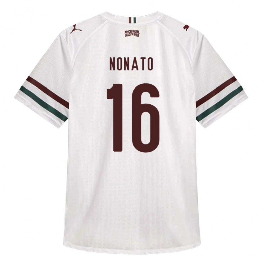 Danxen Męski Gustavo Nonato Santana #16 Biały Zielony Burgundia Wyjazdowa Koszulka 2026/27 Koszulki Klubowe