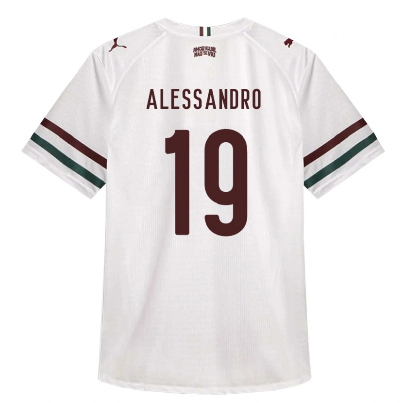 Danxen Męski Alessandro Chaves Da Silva #19 Biały Zielony Burgundia Wyjazdowa Koszulka 2026/27 Koszulki Klubowe